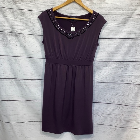 Banana Republic Factory Dresses & Skirts - NWT purple w/beading dress Banana Republic MEDIUM